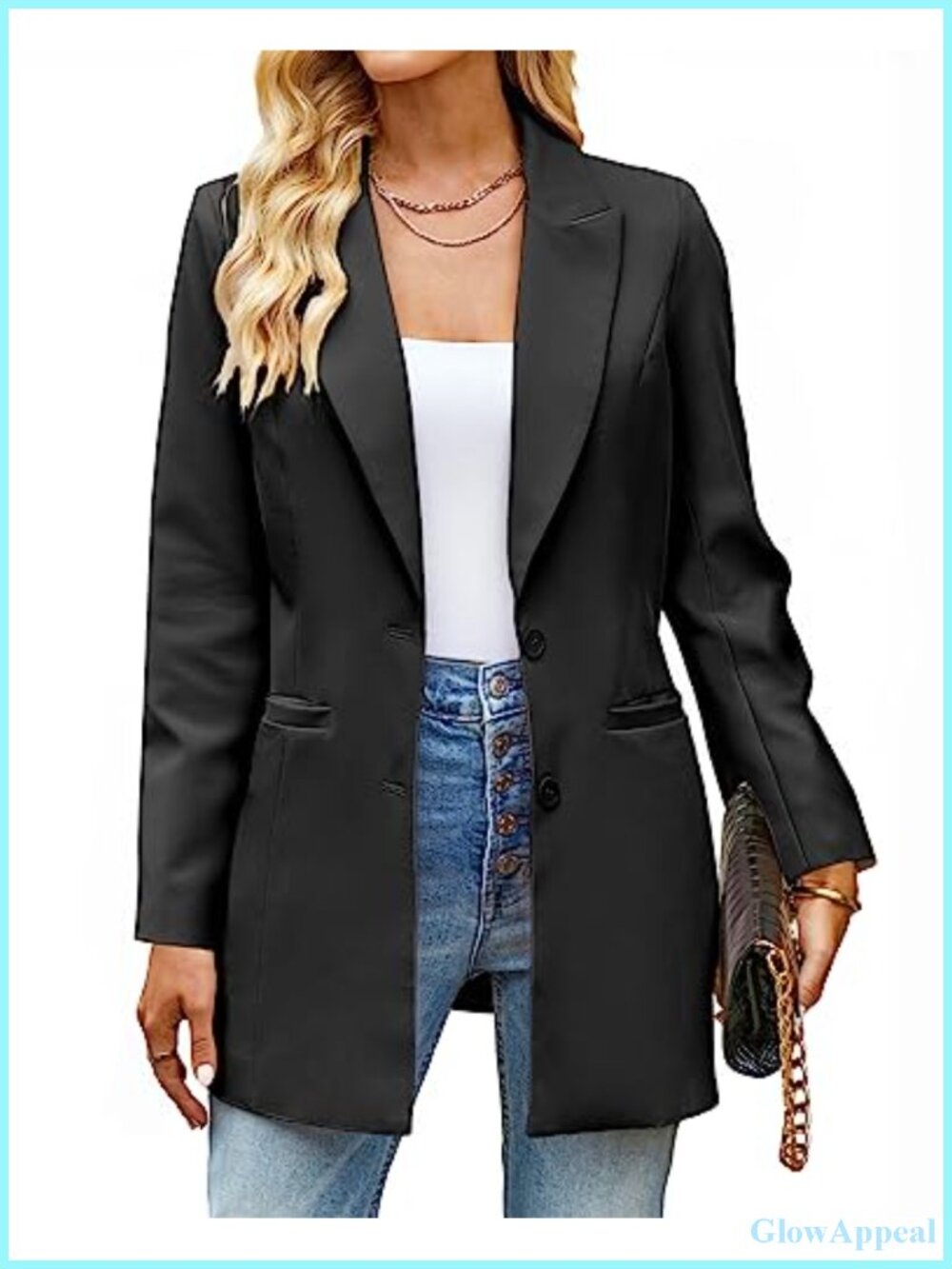 Women's Lightweight Blazer Long Sleeve Business Casual Work Jacket